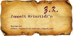 Zoppelt Krisztián névjegykártya