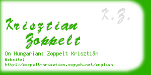 krisztian zoppelt business card